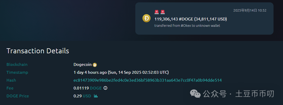 狗狗币起飞！鲸鱼转走1.2亿枚DOGE、60亿OI爆量，价格剑指0.42美元，年度级行情别踏空！