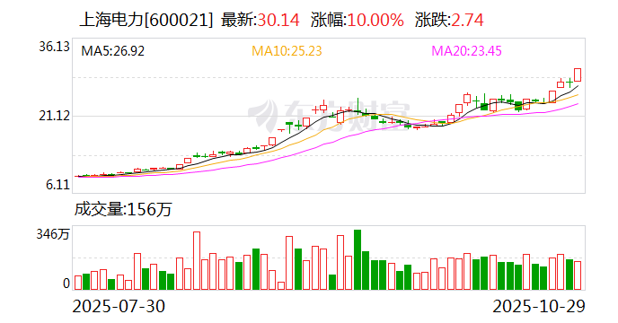 上海电力股票(上海电力股票代码)