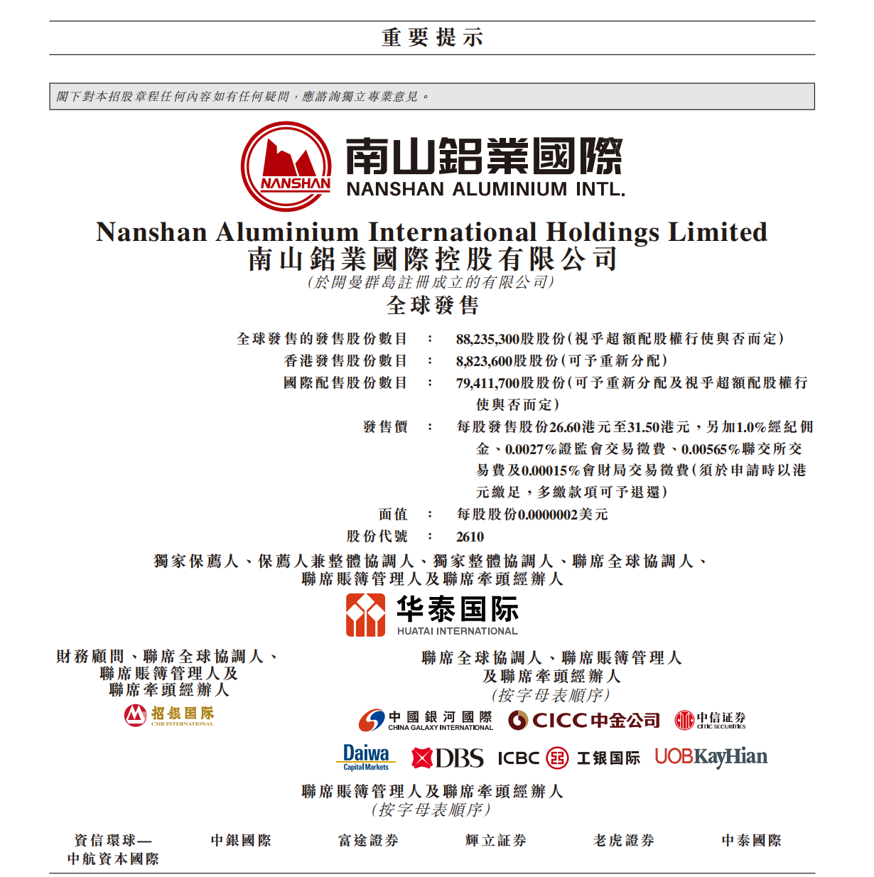 南山铝业股票(南山铝业股票分红)